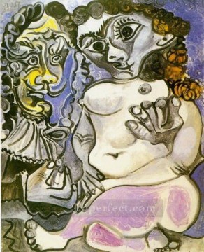 Hombre y mujer desnudos 3 1967 cubismo Pablo Picasso Pinturas al óleo